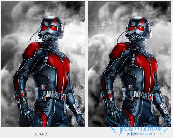 Photoshop制作酷炫蚁人电影海报