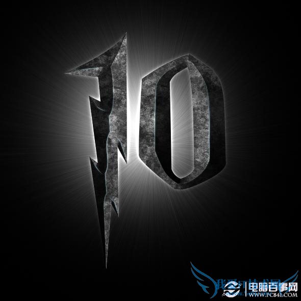 PS制作锈铁金属特效字体 电脑我爱IT技术网