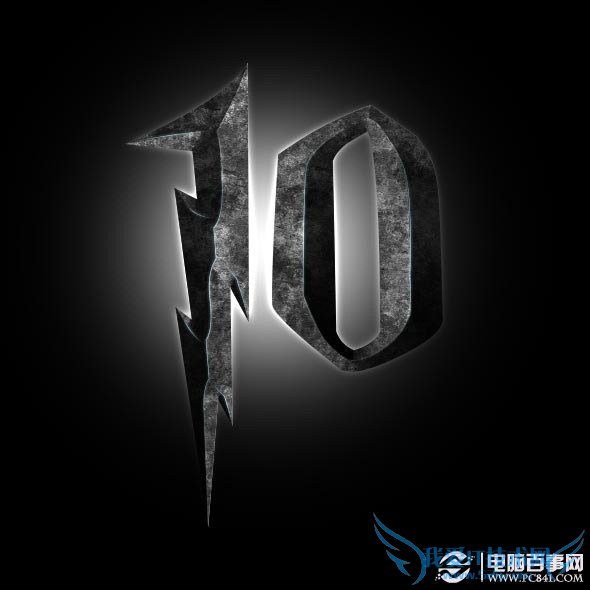 PS制作锈铁金属特效字体 电脑我爱IT技术网