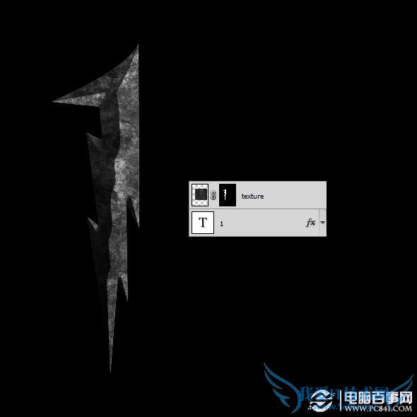 PS制作锈铁金属特效字体 电脑我爱IT技术网