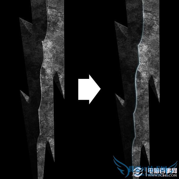 PS制作锈铁金属特效字体 电脑我爱IT技术网