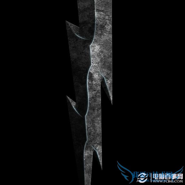 PS制作锈铁金属特效字体 电脑我爱IT技术网