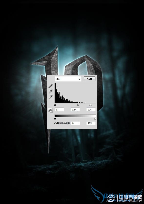 PS制作锈铁金属特效字体 电脑我爱IT技术网