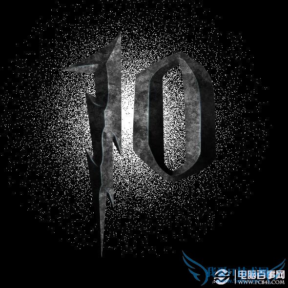 PS制作锈铁金属特效字体 电脑我爱IT技术网