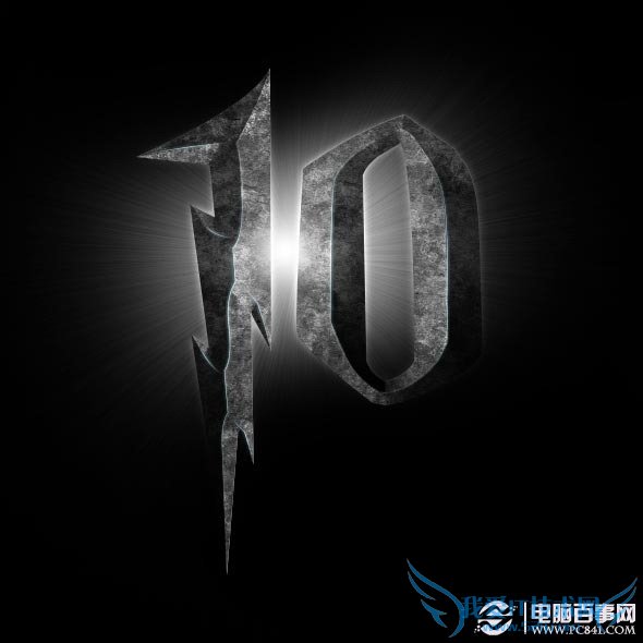 PS制作锈铁金属特效字体 电脑我爱IT技术网