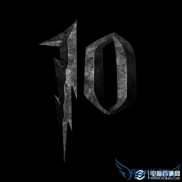 PS制作锈铁金属特效字体 电脑我爱IT技术网