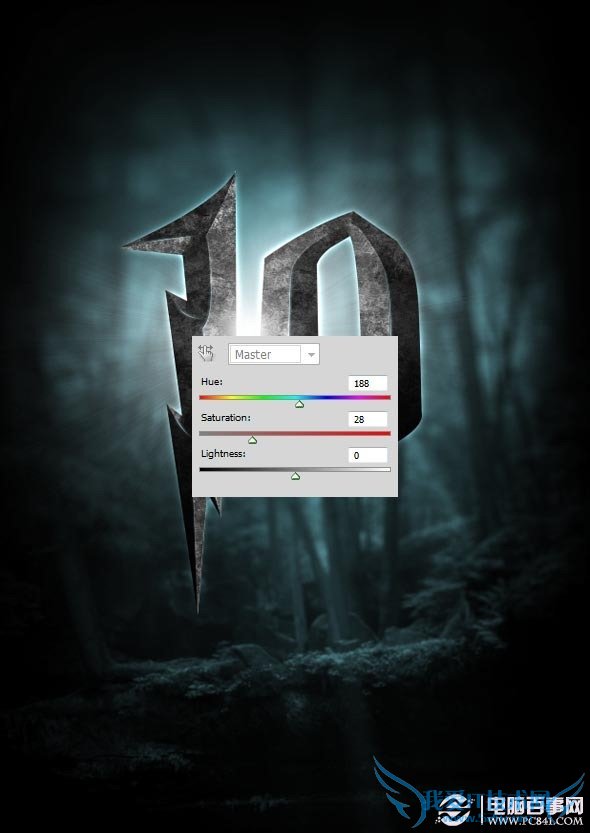 PS制作锈铁金属特效字体 电脑我爱IT技术网