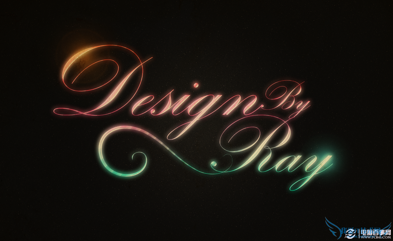 PS教你创建闪亮迷蒙的文字效果