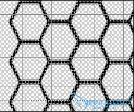 PS鼠绘暗色质感蜂巢背景