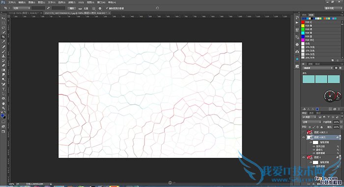 PS制作流行低多边形背景