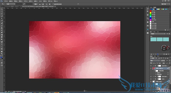 PS制作流行低多边形背景