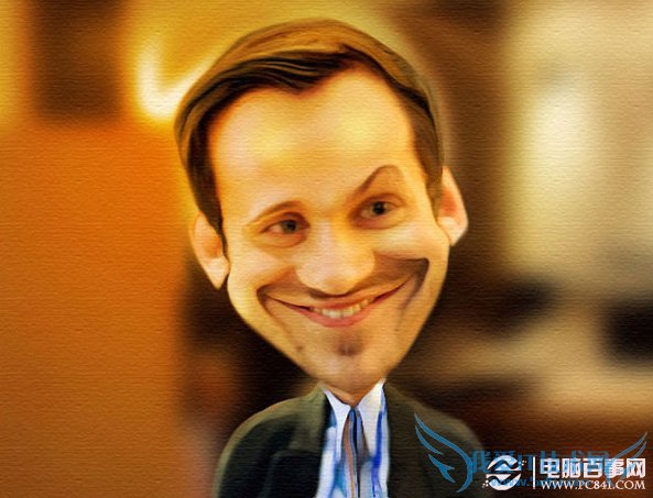 利用液化滤镜把帅哥头像转为搞笑漫画头像