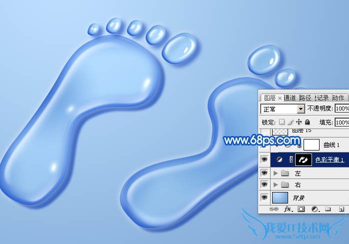 PhotoshopÖÆ×÷ÌÞ͸µÄË®Öé½ÅÓ¡