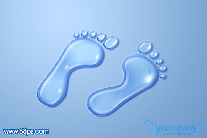 PhotoshopÖÆ×÷ÌÞ͸µÄË®Öé½ÅÓ¡