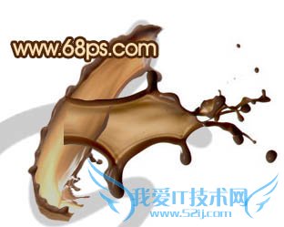 Photoshop制作浓情动感的七夕巧克力喷溅字