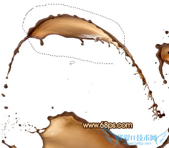 Photoshop制作浓情动感的七夕巧克力喷溅字