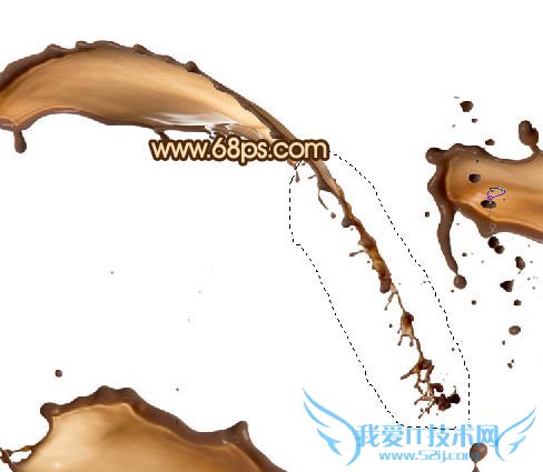 Photoshop制作浓情动感的七夕巧克力喷溅字