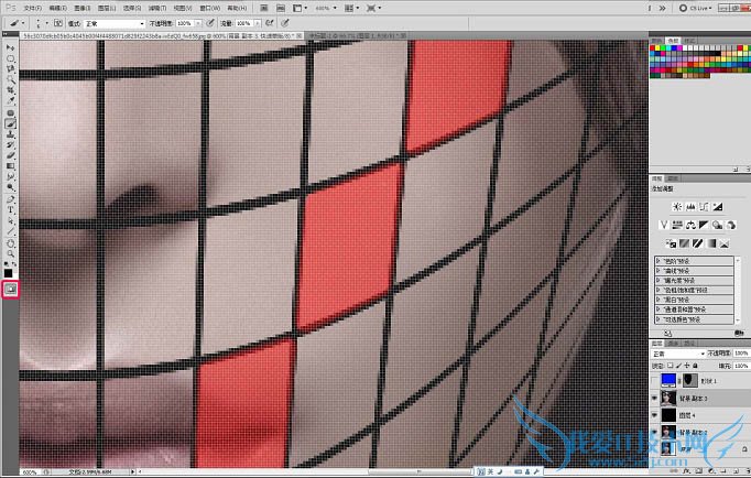 Photoshop为美女加上炫酷的面部剥落碎片效果