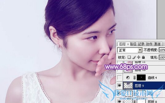 Photoshop쵭ɫŮͷƬ