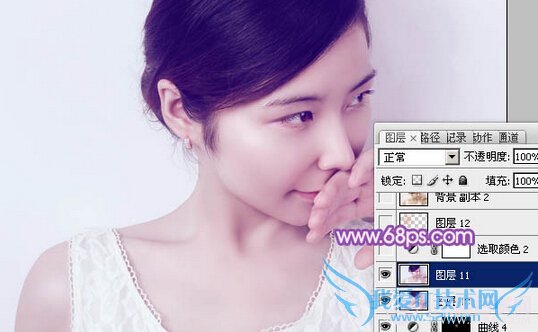 Photoshop쵭ɫŮͷƬ