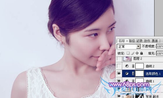 Photoshop쵭ɫŮͷƬ