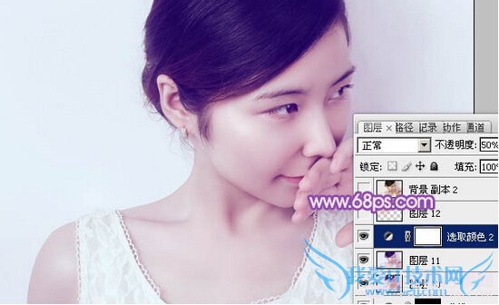 Photoshop쵭ɫŮͷƬ