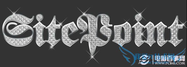 PS怎么制作闪亮钻石镶嵌文字?PS制作闪亮钻石镶嵌的漂亮文字教程