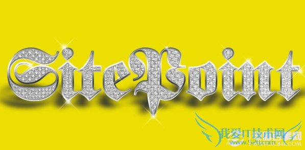 PS制作闪亮钻石镶嵌的漂亮文字