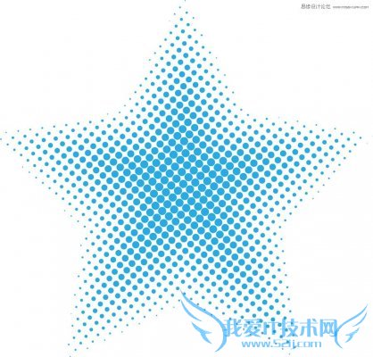Illustrator绘制半调效果的五角星图案