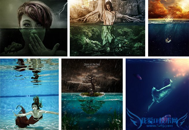 ps合成唯美的水下人像设计教程