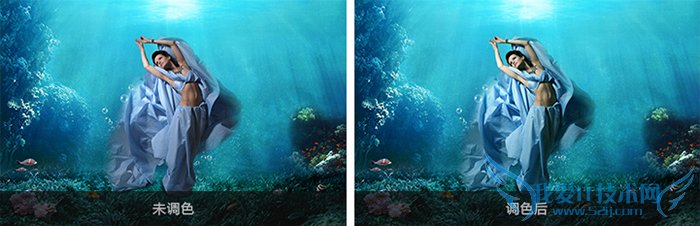ps合成唯美的水下人像设计教程