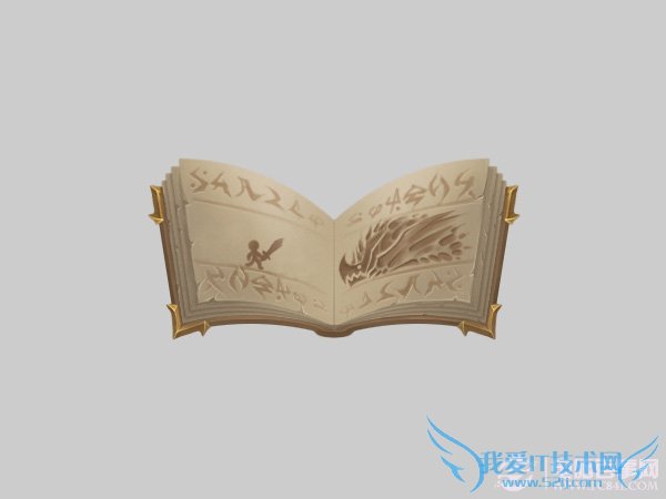 Photoshop给古书添加蓝色魔法火焰