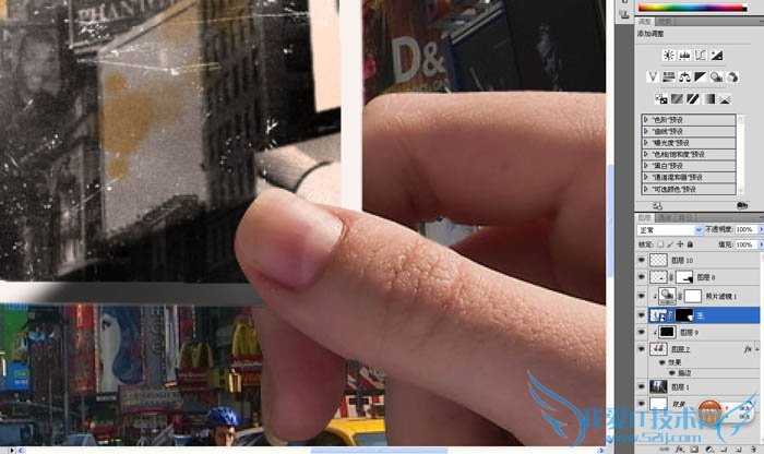 Photoshop合成有趣的故地重拍对比照片