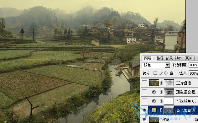 PSɫ̳̣Photoshopѷ羰յΪΨͻЧ̳