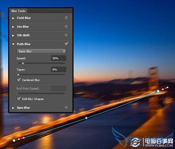 PS CC最新功能详解:路径模糊和旋转模糊