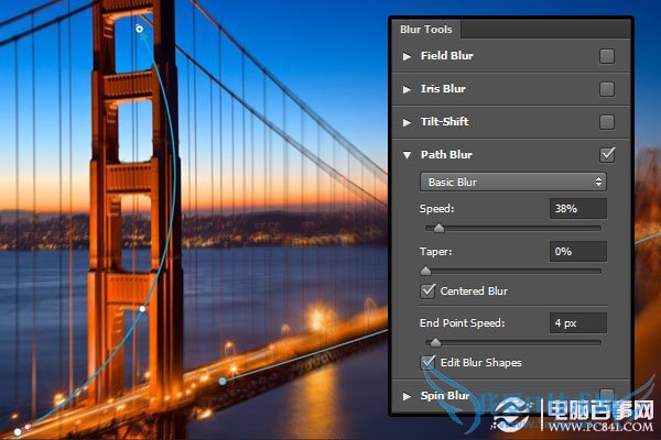 PS CC最新功能详解:路径模糊和旋转模糊