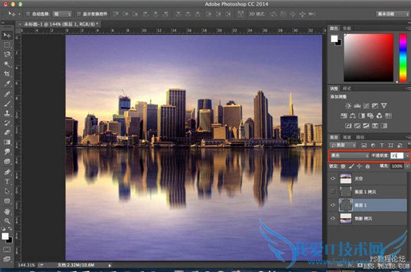 滤镜技巧 风景图片增加水面倒影教程