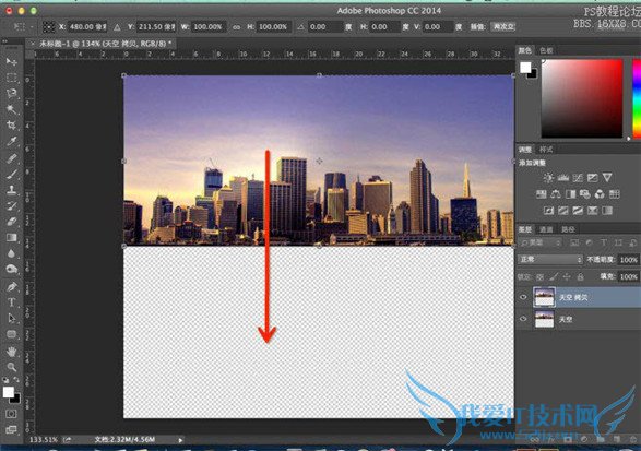 滤镜技巧 风景图片增加水面倒影教程
