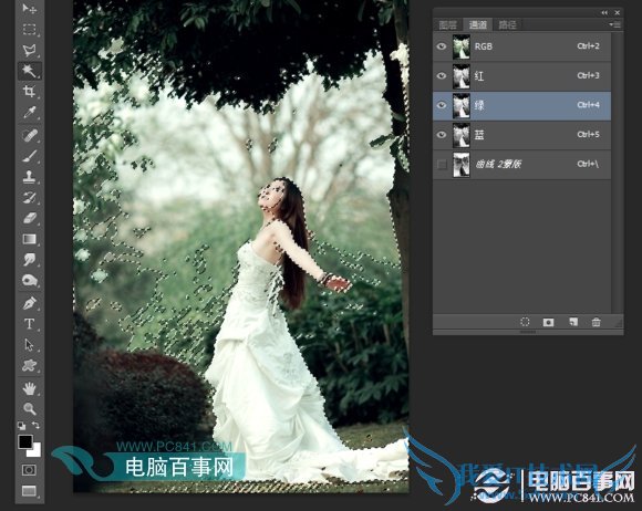 PS如何调出外景人像复古唯美的暗绿色调? 我爱IT技术网PS技巧14