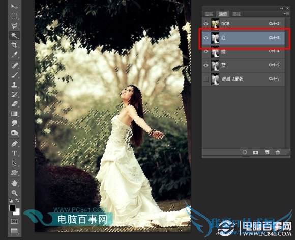 PS如何调出外景人像复古唯美的暗绿色调? 我爱IT技术网PS技巧11