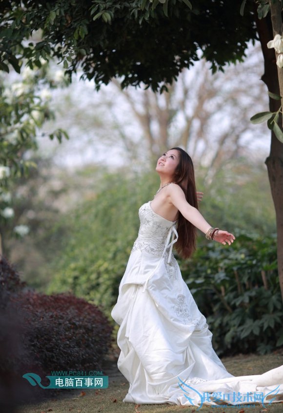 PS如何调出外景人像复古唯美的暗绿色调? 我爱IT技术网PS技巧2