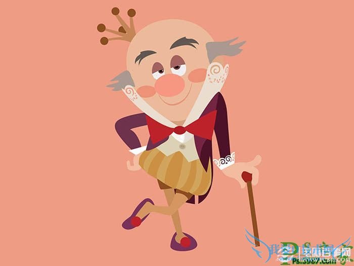 Ps鼠绘人物教程:PS鼠绘Q版老顽童实例