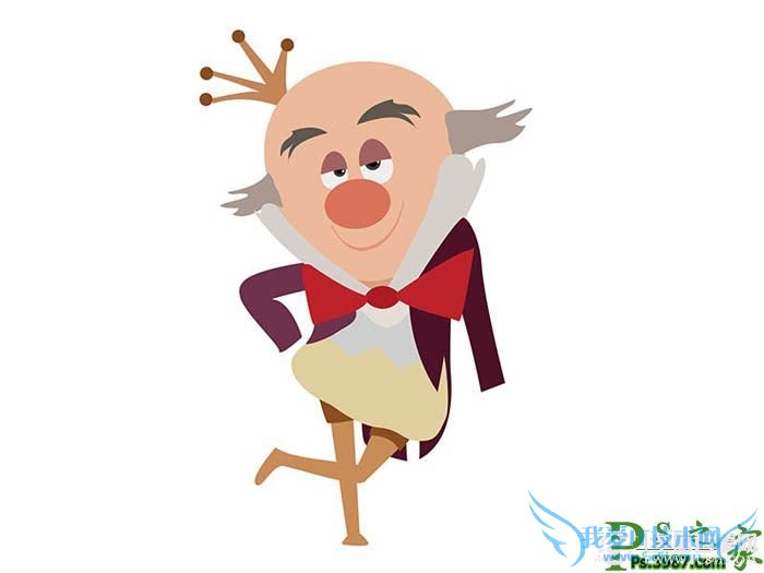 Ps鼠绘人物教程:PS鼠绘Q版老顽童实例