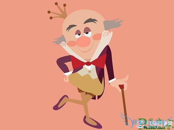 Ps鼠绘人物教程:PS鼠绘Q版老顽童实例