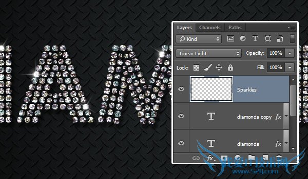 教你利用图层样式制作漂亮的钻石字