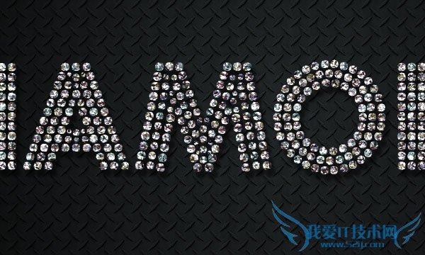 教你利用图层样式制作漂亮的钻石字