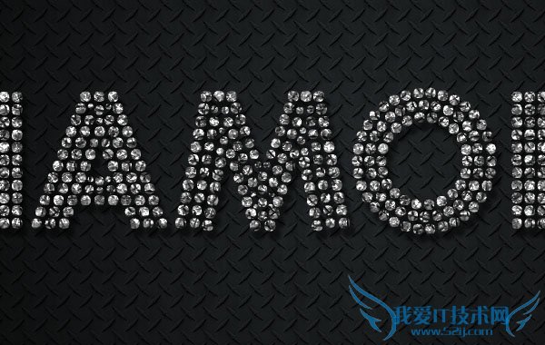 教你利用图层样式制作漂亮的钻石字