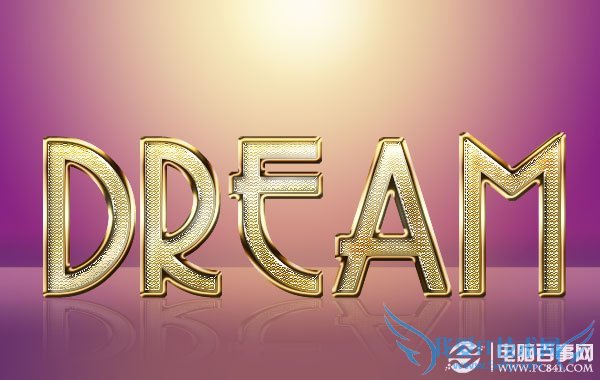 Photoshop创建逼真的黄金钻石字体效果