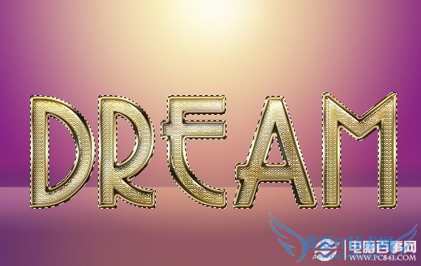 Photoshop创建逼真的黄金钻石字体效果