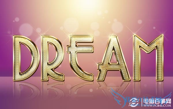 Photoshop创建逼真的黄金钻石字体效果